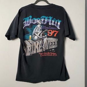Vintage Boot Hill Salon 1997 Bike Week Shirt – Black – S